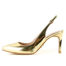 [KUHEE] Sling-back(5060-3) 9cm-High Heel Gold Strap Party Shoes Wedding Shoes Handmade Shoes - Made in Korea